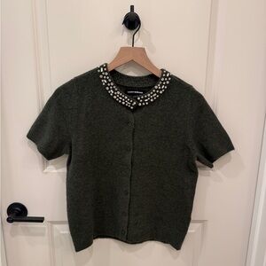 Lucky Brand Olive Knit Cardigan